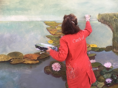 muurschildering-waterlelies-voor-instagram-ruimtelijk-rechte-horizon-ik-rechts